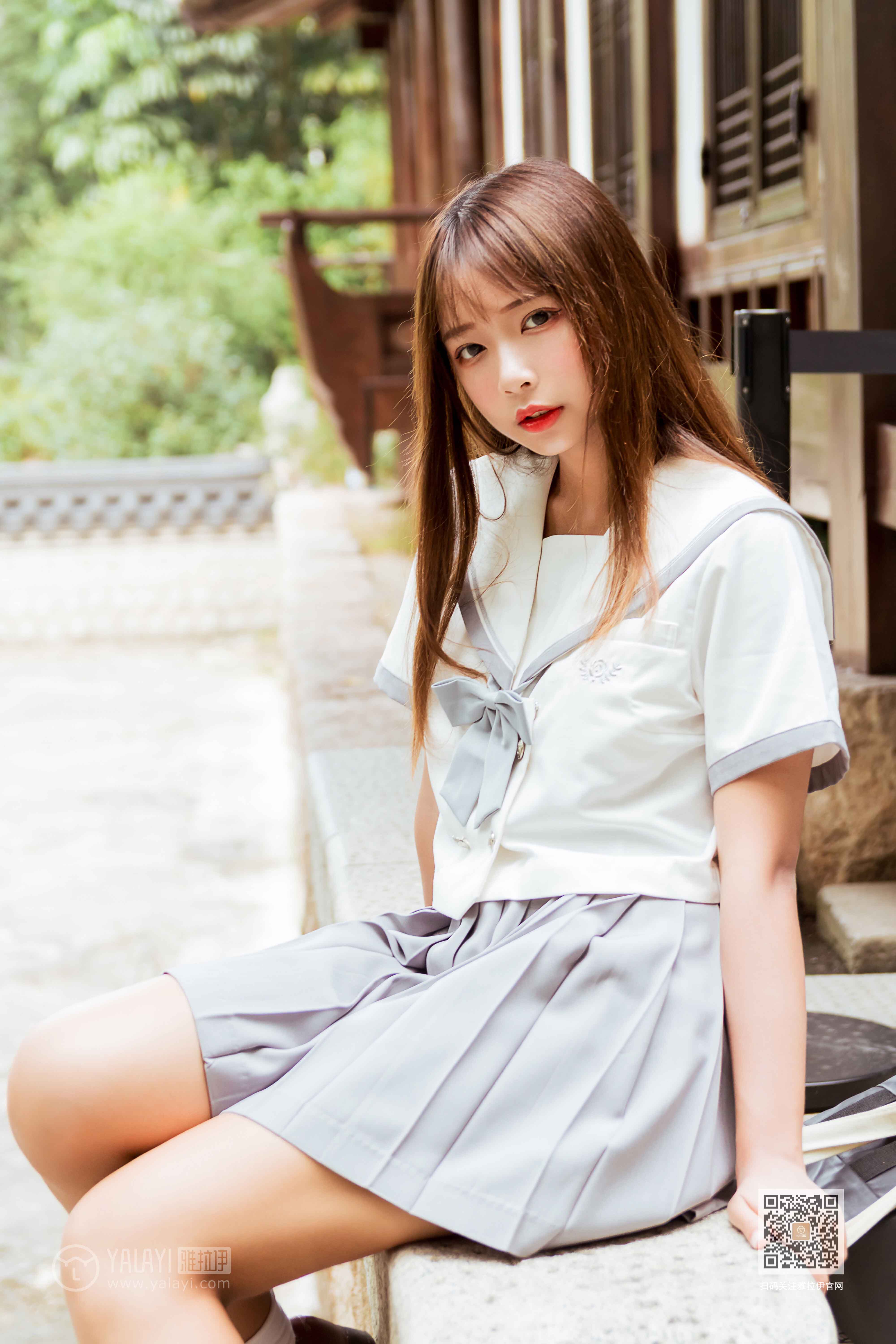 [YALAYI雅拉伊]2019.11.25No.471越秀百褶裙少女阿禾插图6